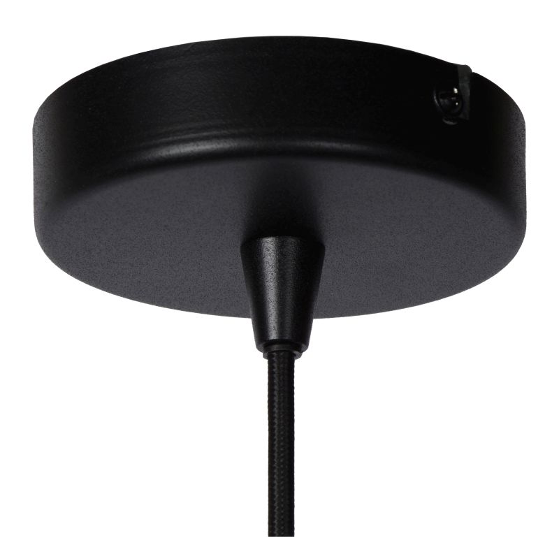 Lucide NOLAN - Závesné svietidlo - Ø 24 cm - 1xE27 - Čierna